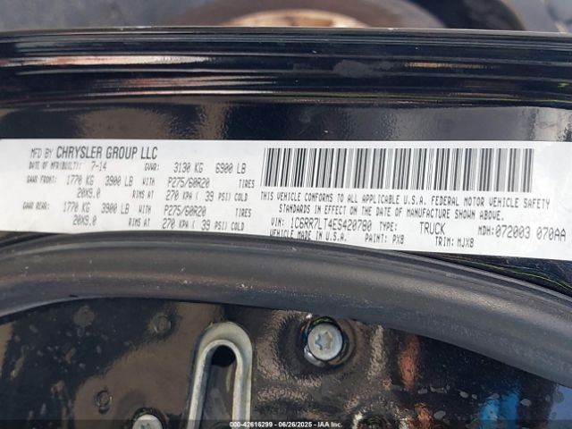 2014 RAM 1500 1C6RR7LT4ES420780 Photo 8