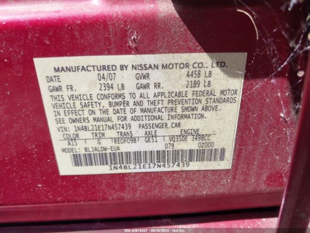 2007 NISSAN ALTIMA 1N4BL21E17N457439 Photo 8