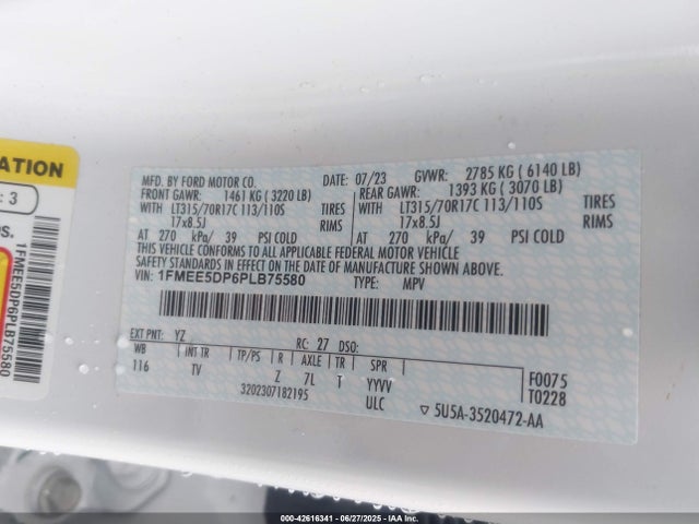Ford ecoboost 2023 1FMEE5DP6PLB75580 Image 9