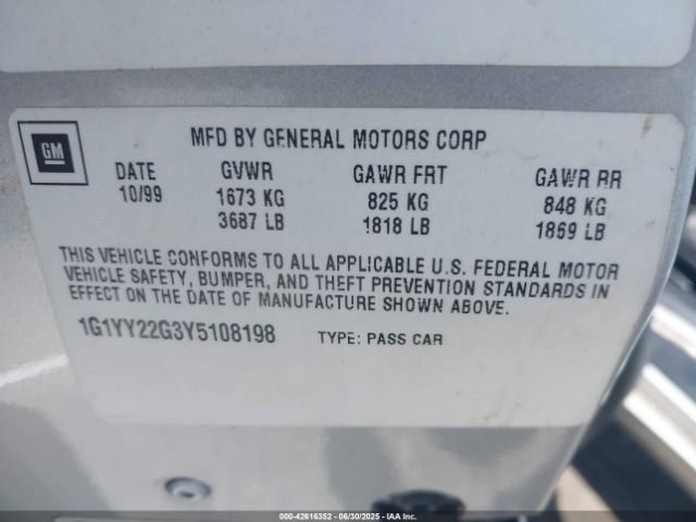 2000 CHEVROLET CORVETTE 1G1YY22G3Y5108198 Photo 8