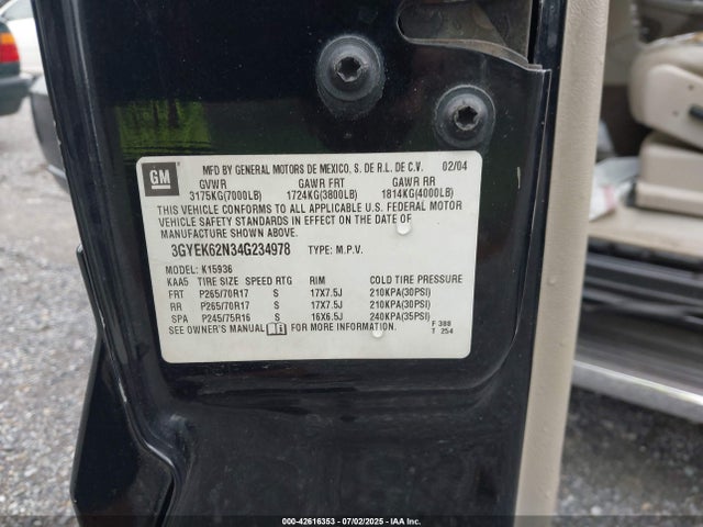 2004 CADILLAC ESCALADE EXT 3GYEK62N34G234978 Photo 8