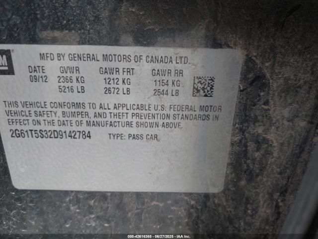 2013 CADILLAC XTS 2G61T5S32D9142784 Photo 8