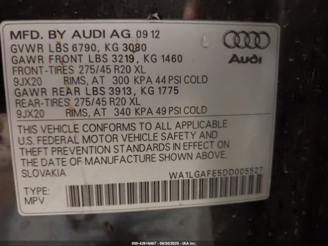 2013 AUDI Q7 WA1LGAFE5DD005527 Photo 8