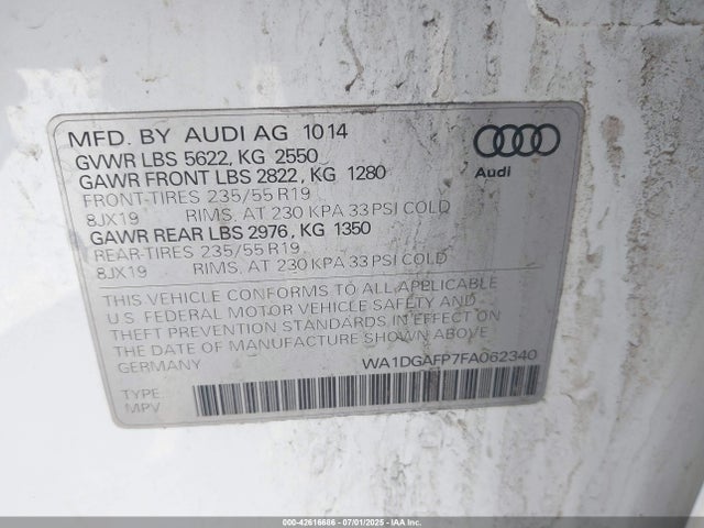 2015 AUDI Q5 WA1DGAFP7FA062340 Photo 8