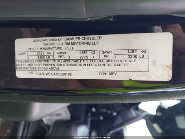 2017 JEEP WRANGLER UNLIMITED 1C4BJWEGXHL520182 Photo 8