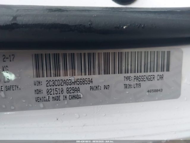 2017 DODGE CHALLENGER 2C3CDZAG3HH568594 Photo 8
