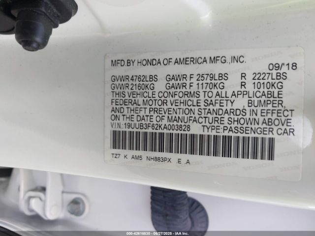 2019 ACURA TLX 19UUB3F62KA003828 Photo 8