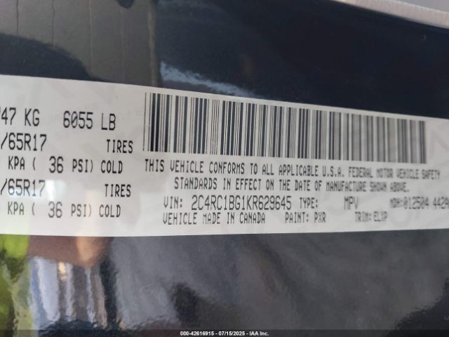 2019 CHRYSLER PACIFICA 2C4RC1BG1KR629645 Photo 8