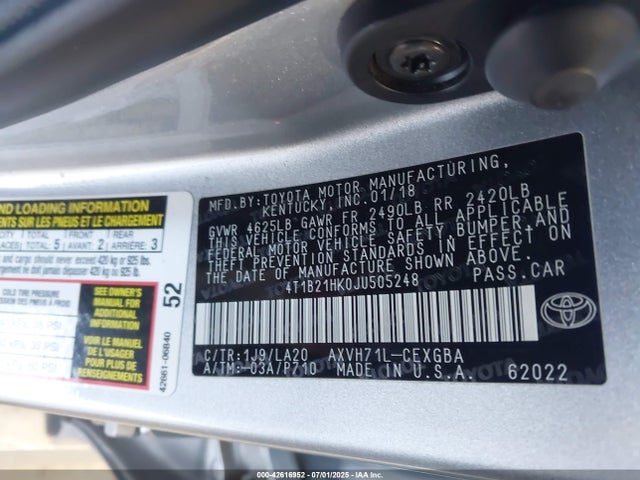 4T1B21HK0JU505248 Toyota a25a-fxs port+direct