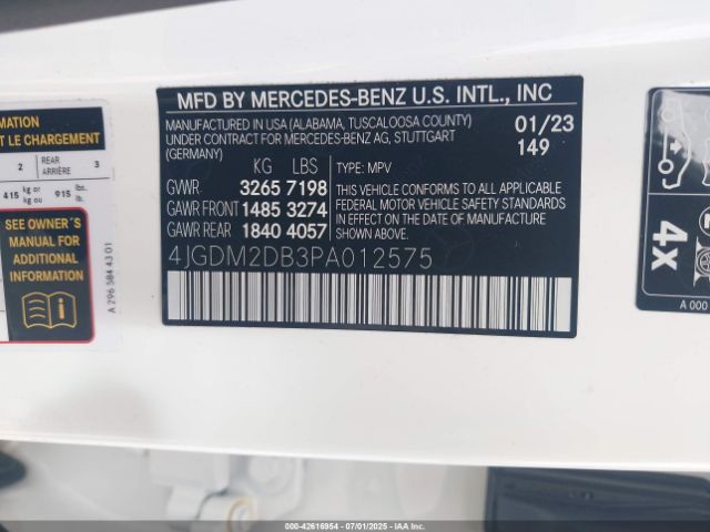 2023 MERCEDES-BENZ EQS 450+ SUV 4JGDM2DB3PA012575 Photo 8