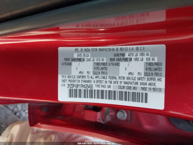 3MZBPABM1RM425468 Mazda pyukd