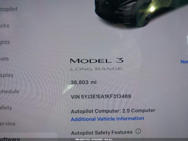2019 TESLA MODEL 3 5YJ3E1EA1KF313469 Photo 6