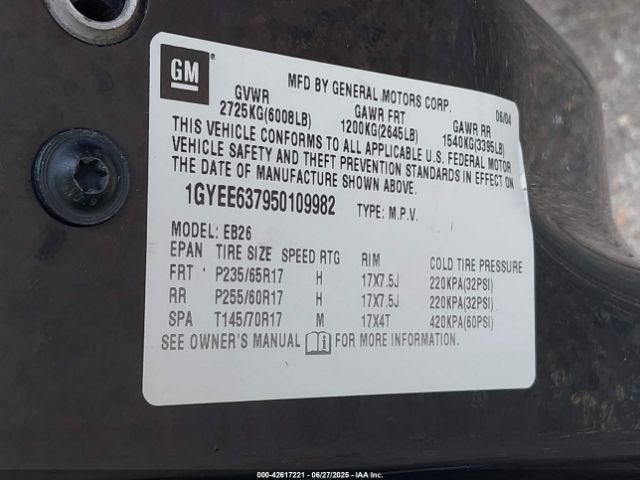 2005 CADILLAC SRX 1GYEE637950109982 Photo 8