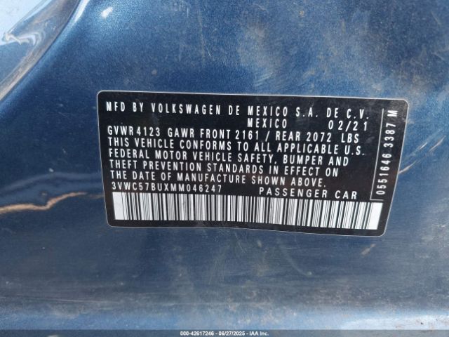 3VWC57BUXMM046247 Volkswagen tsi