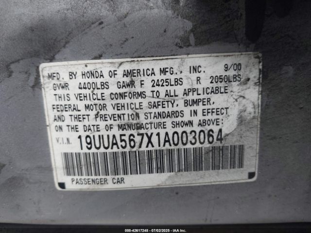 2001 ACURA TL 19UUA567X1A003064 Photo 8