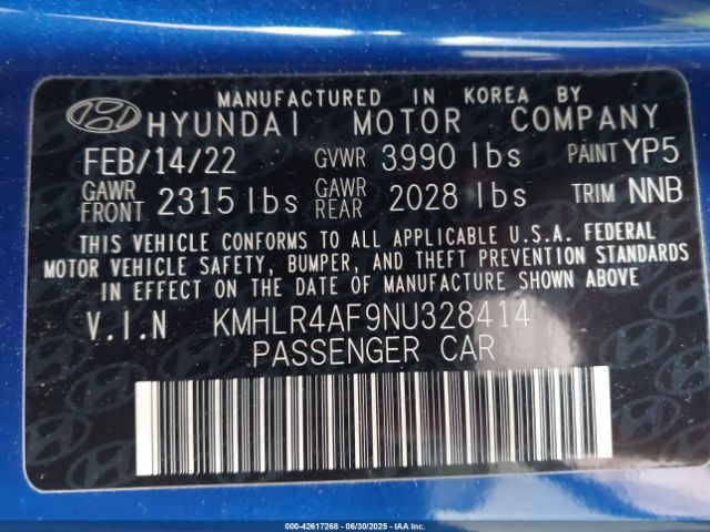 2022 HYUNDAI ELANTRA KMHLR4AF9NU328414 Photo 8