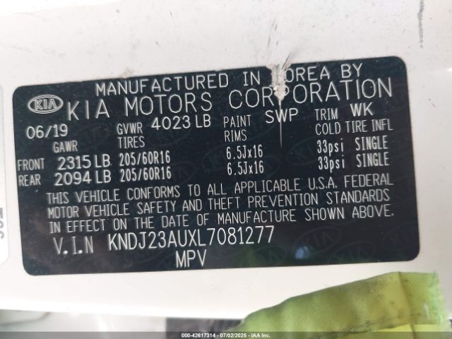 2020 KIA SOUL KNDJ23AUXL7081277 Photo 8