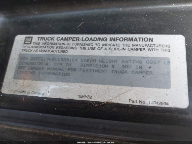 1990 GMC SIERRA 2GTEC19K2L1535184 Photo 8