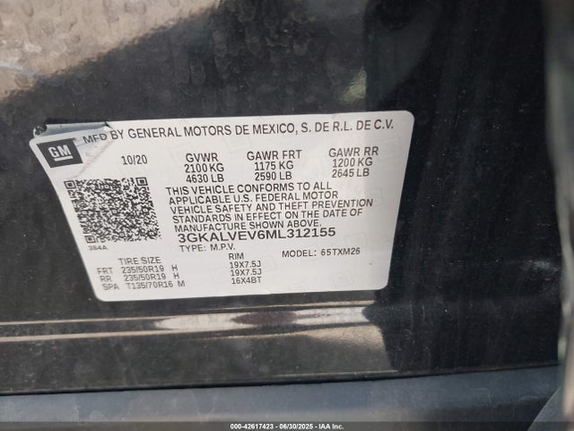 3GKALVEV6ML312155 GMC lyx
