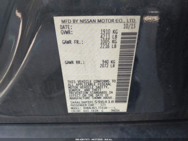 1N4AL3AP1FC596418 Nissan 2015