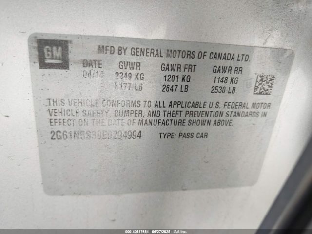 2014 CADILLAC XTS 2G61N5S30E9294994 Photo 8