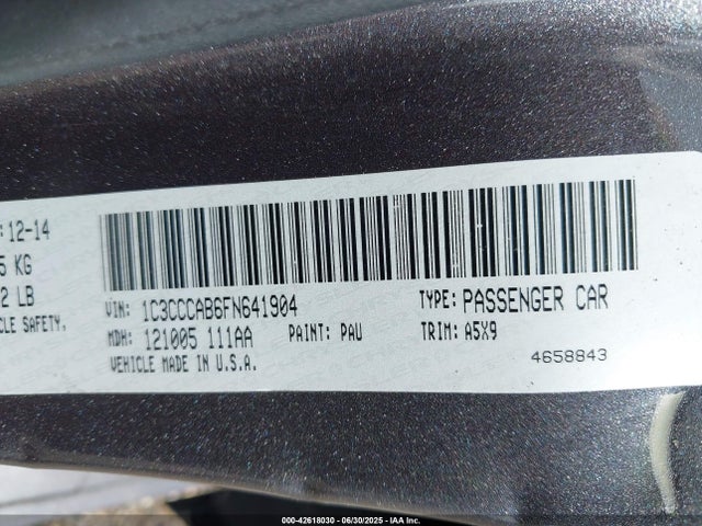 Chrysler 200 2015 1C3CCCAB6FN641904 Image 9
