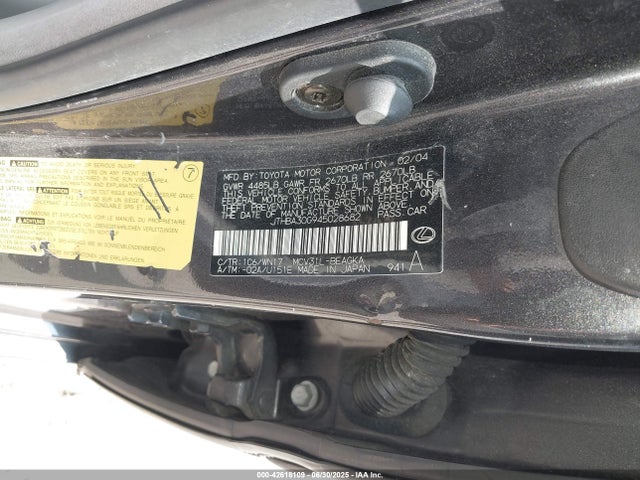 2004 LEXUS ES 330 JTHBA30G945028682 Photo 8