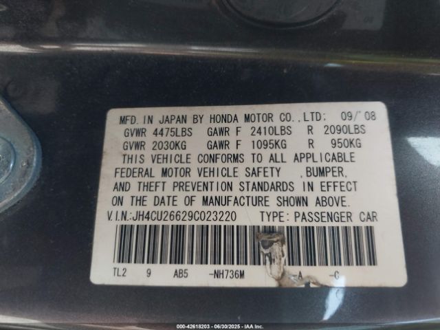 2009 ACURA TSX JH4CU26629C023220 Photo 8