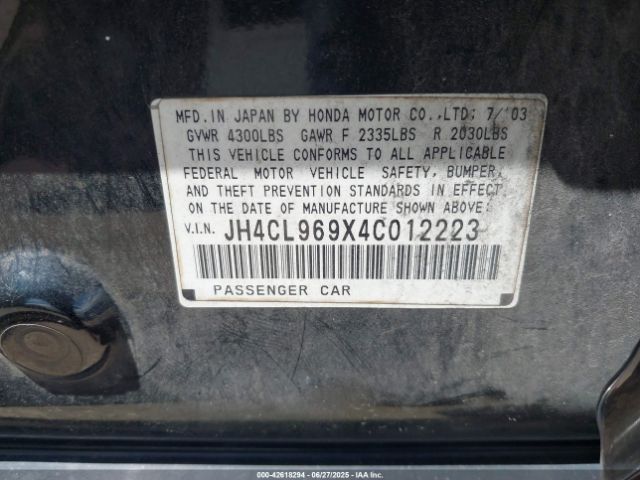 2004 ACURA TSX JH4CL969X4C012223 Photo 8