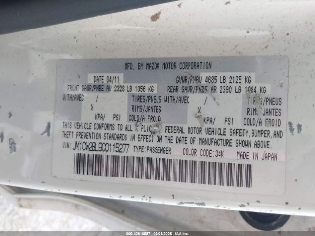 2012 MAZDA MAZDA5 JM1CW2BL9C0115277 Photo 8