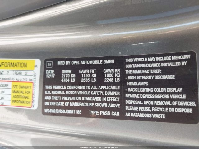 2018 BUICK CASCADA W04WH3N50JG051185 Photo 8