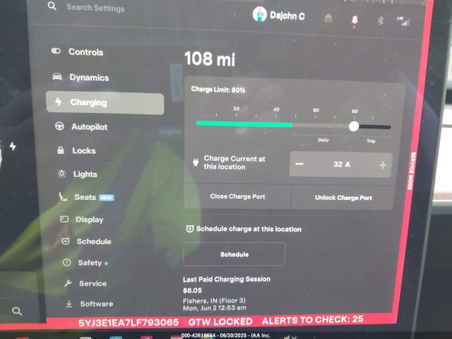 5YJ3E1EA7LF793065 Tesla MODEL 3