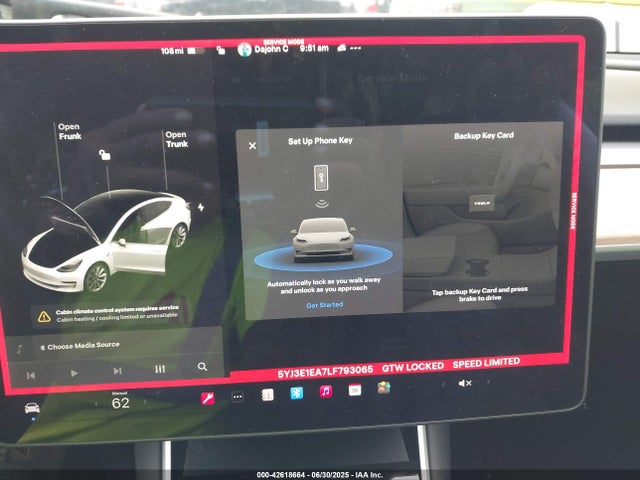 5YJ3E1EA7LF793065 Tesla MODEL 3
