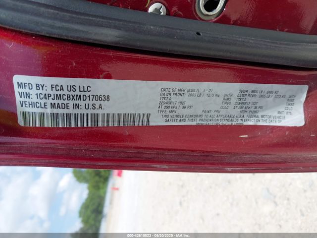 2021 JEEP CHEROKEE 1C4PJMCBXMD170638 Photo 8