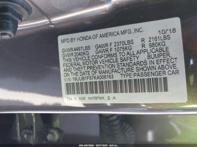 2019 ACURA TLX 19UUB1F67KA006163 Photo 8