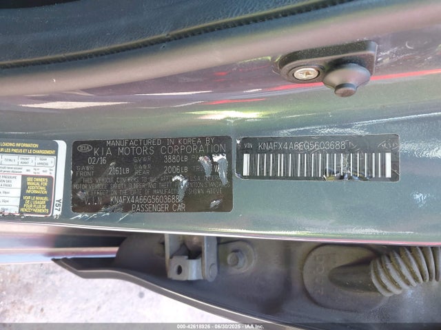 KNAFX4A66G5603688 KIA mpi nu
