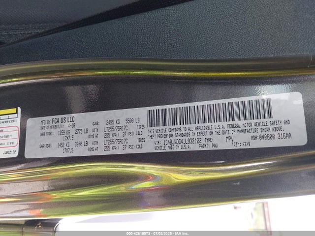 1C4BJWDG4JL932122 Jeep 2018
