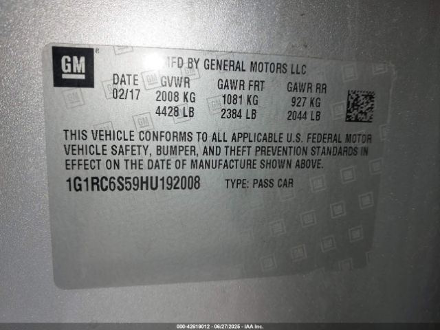 2017 CHEVROLET VOLT 1G1RC6S59HU192008 Photo 8