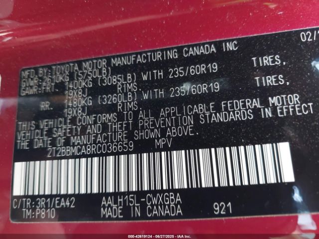 2024 LEXUS RX 350H 2T2BBMCA8RC036659 Photo 8
