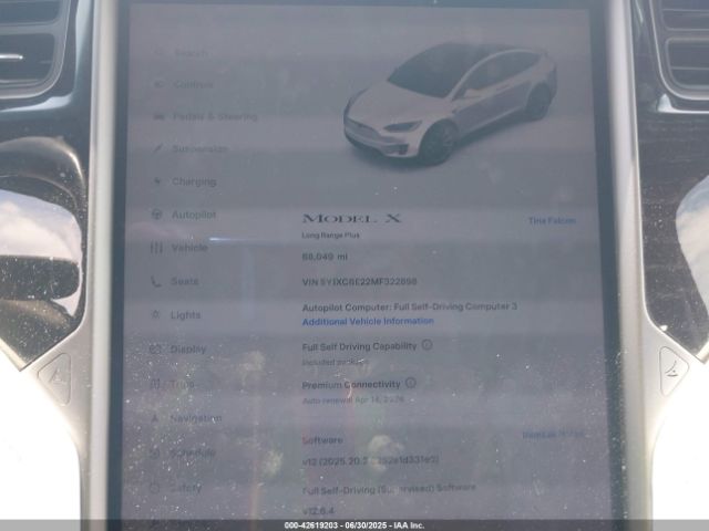 2021 TESLA MODEL X 5YJXCBE22MF322898 Photo 6