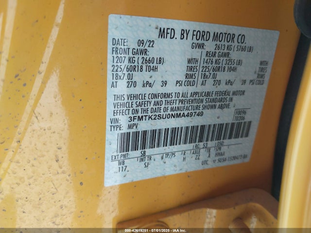 Ford Mustang Mach-E 2022 3FMTK2SU0NMA49749 Image 8