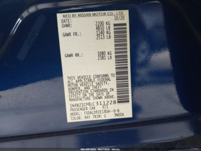 2020 NISSAN LEAF 1N4BZ1CP8LC311228 Photo 8