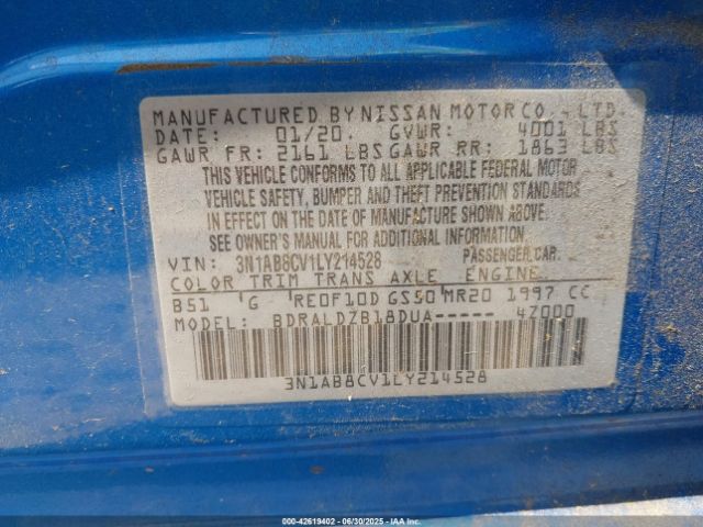 2020 NISSAN SENTRA 3N1AB8CV1LY214528 Photo 8