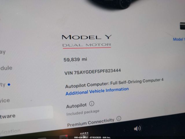 2023 TESLA MODEL Y 7SAYGDEF5PF823444 Photo 6