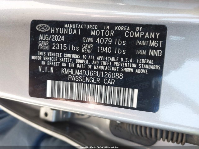 KMHLM4DJ6SU126088 Hyundai gdi kappa