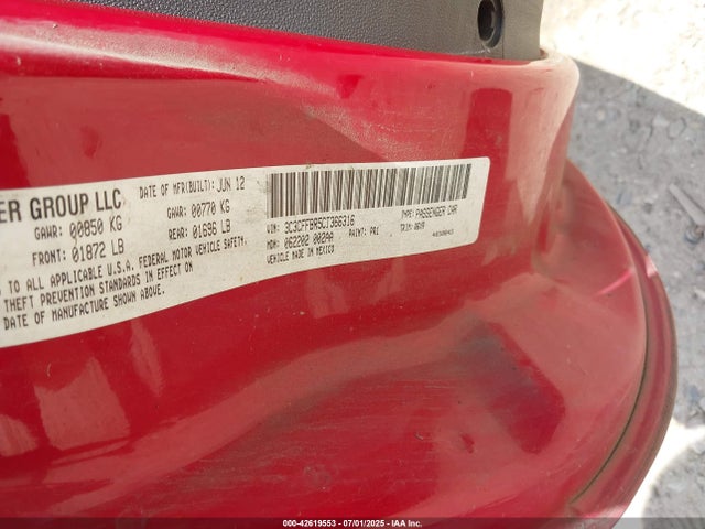 2012 FIAT 500 3C3CFFBR5CT366316 Photo 8