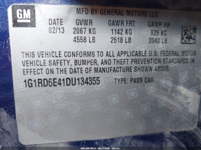2013 CHEVROLET VOLT 1G1RD6E41DU134355 Photo 8