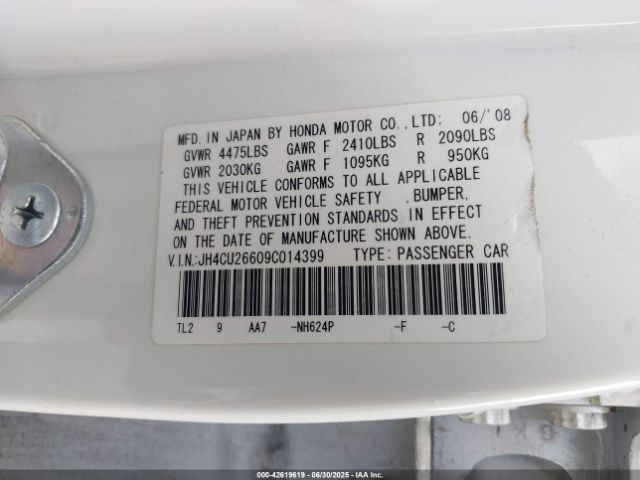 2009 ACURA TSX JH4CU26609C014399 Photo 8