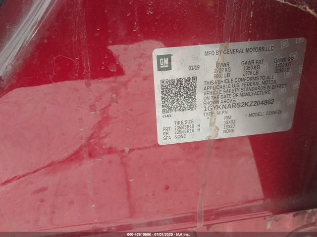 2019 CADILLAC XT5 1GYKNARS2KZ204862 Photo 8