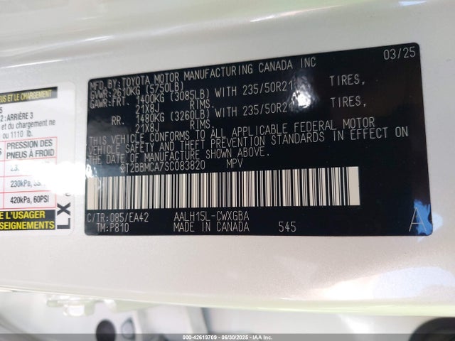 Lexus a25a-fxs 2025 2T2BBMCA7SC083820 Image 9